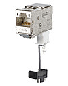 Modular-Buchse Cat6A 270° RJ45 26-22AWG Schirm f.Rundkabel si Schneidklemme IDC