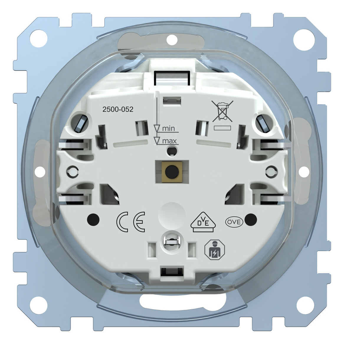 Steckdose 1f anth mt System M UP m.BS Klappd Mit erhöhtem Berührungsschutz
