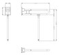 Normbau Stützklappgriff Nylon Care 800mm, 725 mm, pastellblau