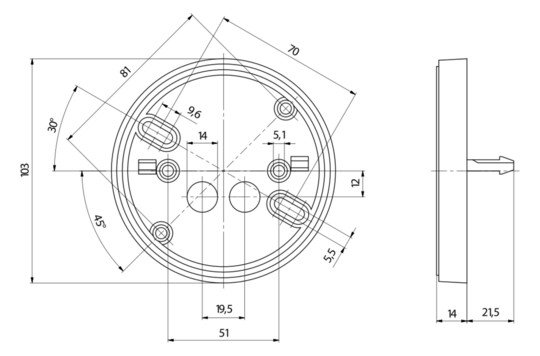 BEG Luxomat Montagesockel für      92161 