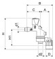 Schlösser Auslaufventil 8260 DN 15, 1/2", mit Systemtrenner, matt verchromt