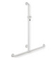 HEWI Duschhandlauf 801 1184 x 1250 mm, lichtgrau, mit verschiebbarer Brausehalterstange