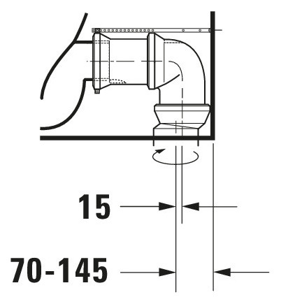 Duravit Stand-Tiefspül-WC Starck 2 37 x 72,5 cm, 4,5 l, für Kombination, weiß