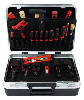 Werkzeugkoffer Elektro 23tlg 4Zangen 1Hammer Sägen 2xKabSchneid 2xPH 2xPZ