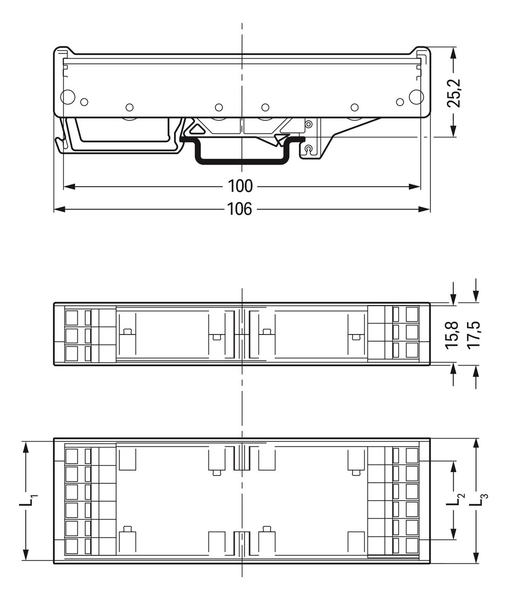 Elektronik-Leergehäuse Serie 288 IP20 14,9x1000x1000mm Kst unbeh RAL7042