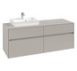 V&B Waschtischunterschrank Collaro 140x54,8x50cm, Waschtisch links, soft grey