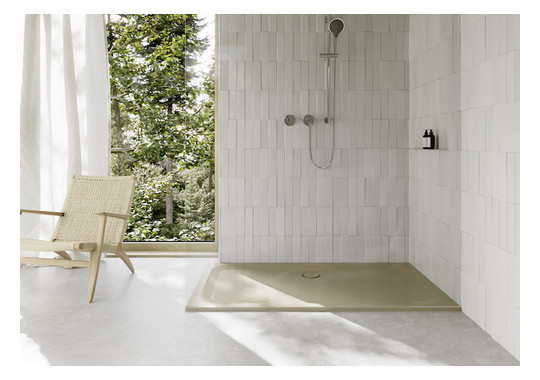 Duschwanne BetteUltra 5808 180x100x3,5cm, Antirutsch/Pro, Mini-Wannenträger, greige