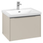 V&B Waschtisch-Unterschrank Subway 3.0 62,2x42,9x47,8cm, mit LED/Griff Aluminium glänzend, cashmere grey