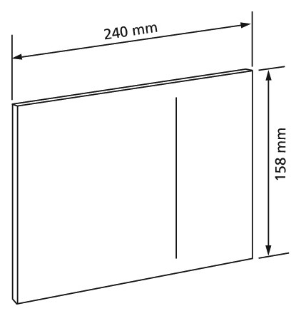 Burda Betätigungsplatte SIGMA70 2-Mengenspülung, Betätigung vorn, Glas weiß