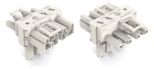T-Verteiler PA Serie 770 4Eing 4p 8Ausg Polyamid (PA) 400V 25A IP20 hfr 85°C