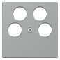 Zentralplatte Sat/TV/Radi System M alu Schraubbef 4f
