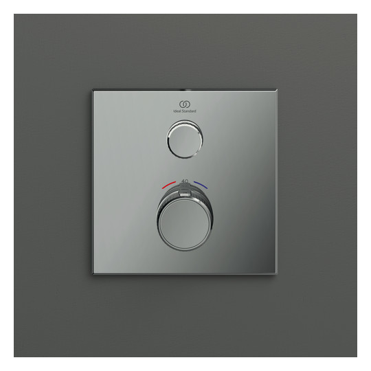 Ideal-Standard Fertigmontageset CeraTherm Navigo für UP-Brausethermostat, eckig, Chrom