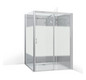 Roth Komplettdusche Vinata Spirit Eck 1560 x 777 x 2160 mm, ESG Rückwände anthrazit, ESG Schiebetür Flowdekor