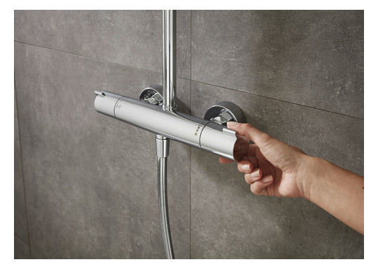 hansgrohe Showerpipe Crometta E mit Thermostat, 1jet, chrom