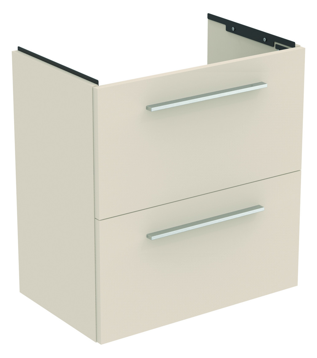 Ideal-Standard Möbel-Waschtischunterschrank i.life S 2 Auszüge, 60 x 37,5 x 63 cm, sandbeige matt
