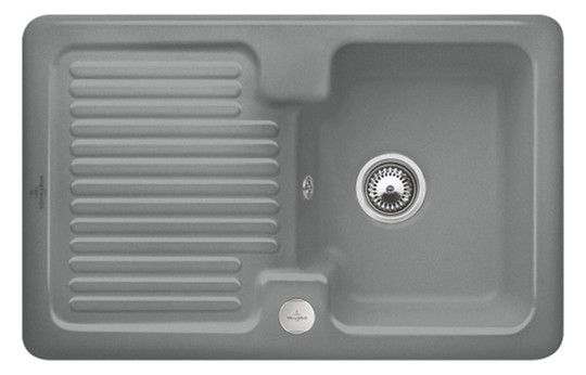 V&B Spüle Condor 45 mit Ablaufgarnitur, Excenterbetätigung, stone CeramicPlus