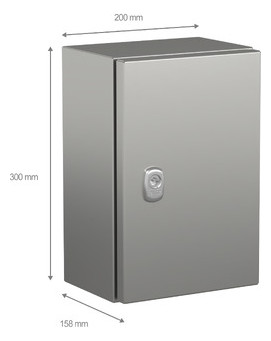 Wandschrank VA IP66 B200xH300xT150mm Scotch Brite