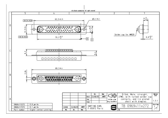 HART D SUB MA 25W3 with      09694115272 