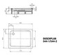 Kaldewei Duschwanne DUSCHPLAN 544-2 80x90x6,5cm, mit Träger, schwarz