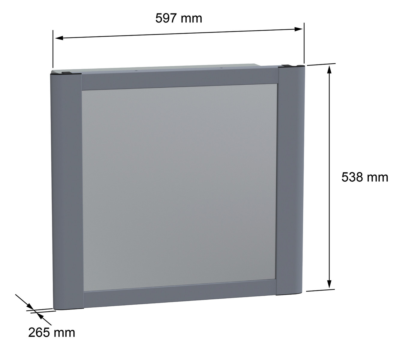 Bediengehäuse ST IP54 500x500x250mm RAL7035 pulverbesch