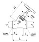 Schlösser Schrägsitzventil 1405 DN 25, Rp 1, ohne Entleerung, steigende Spindel