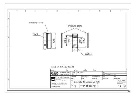 HART Verschraubung Pg11      09000005013 