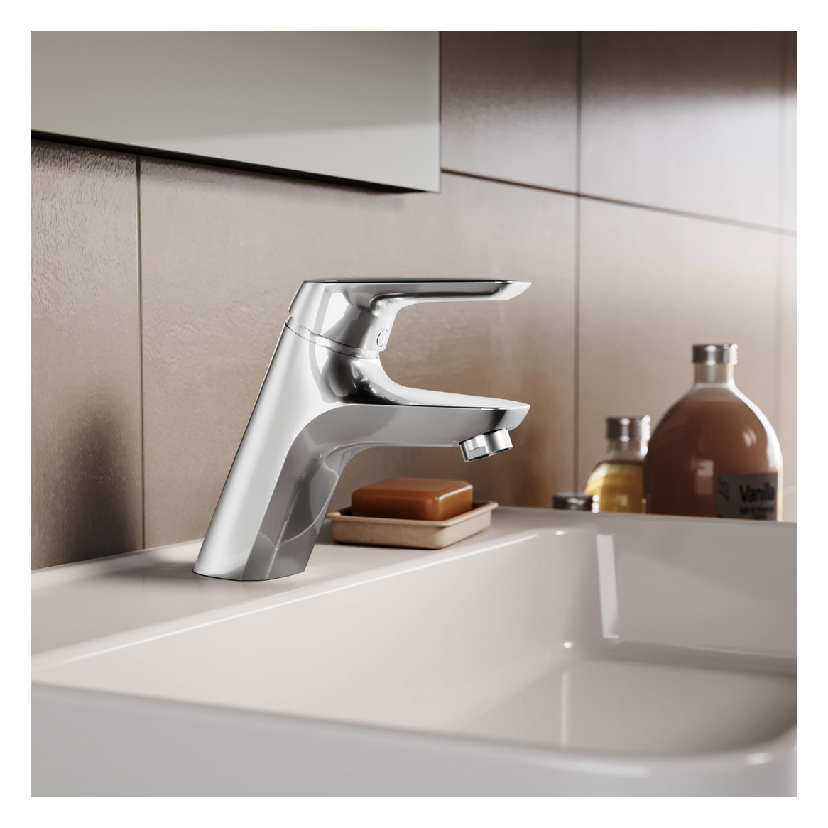 Ideal-Standard Waschtisch-Einhebelmischer CeraMix Blue ohne Ablaufgarnitur, chrom