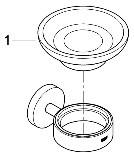 GROHE Seifenschale Essentials mit Halter, verdeckte Befestigung, supersteel