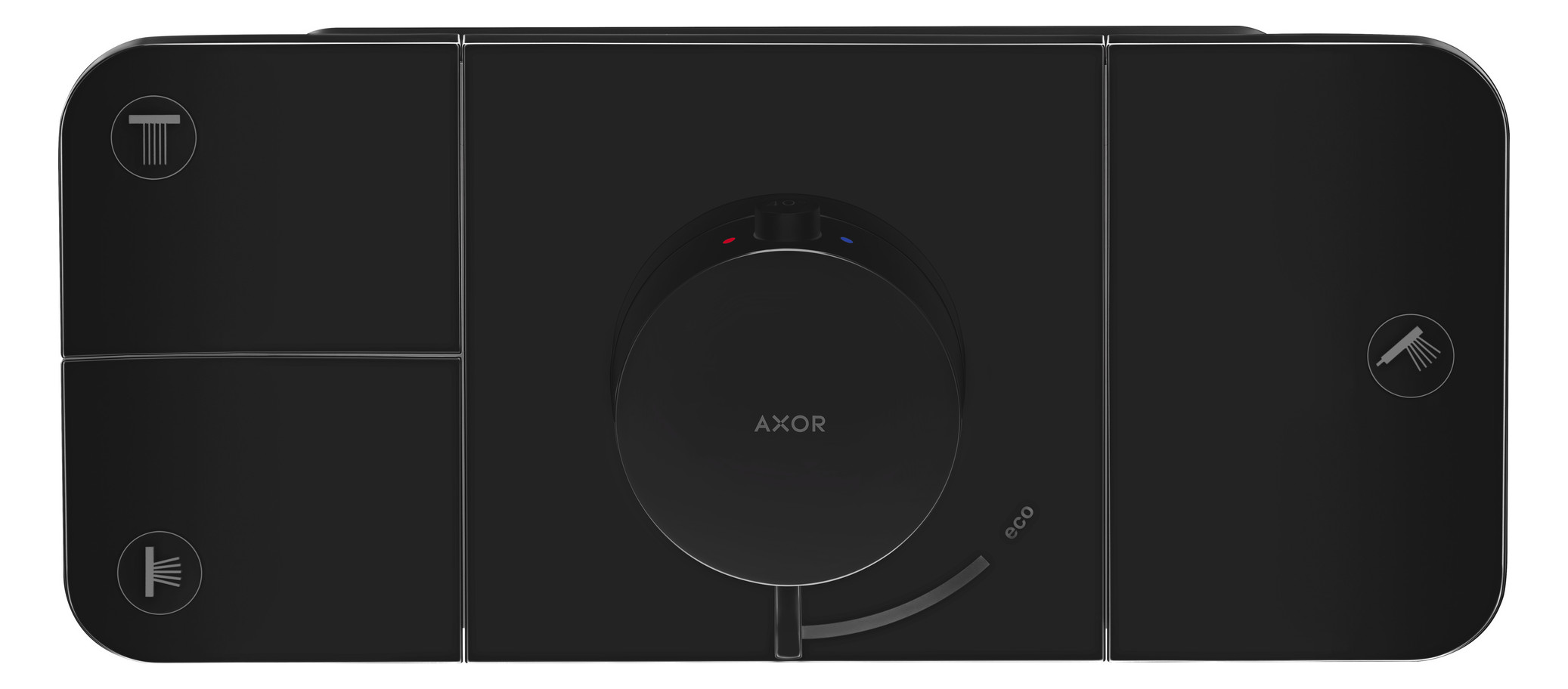 hansgrohe Fertigmontageset Axor One UP-Thermostatmodul, 3 Verbraucher, mattschwarz