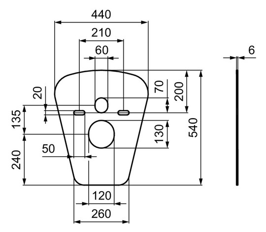 Ideal-Standard Schallschutzmatte ProSys zur Beilage zwischen Keramikkörper und Montagewand