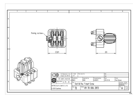 HART Federeinsatz 6polig     09700062813 