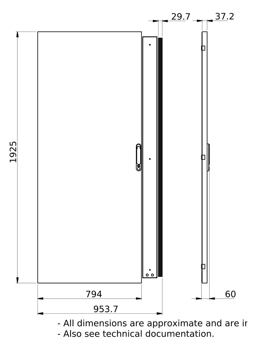 Fachtür IP55 ST H2000xB800xT30mm