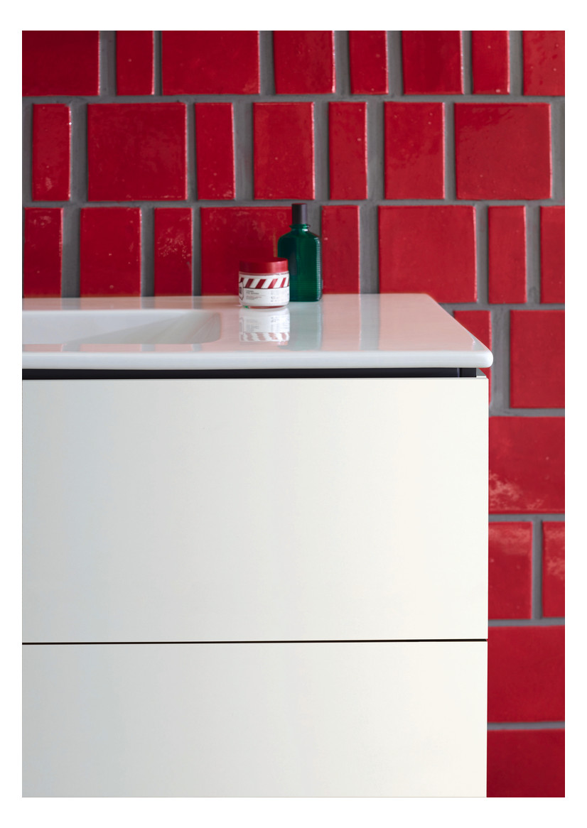 Duravit Waschtisch-Unterschrank Compact L-Cube 82 x 39,1 cm, weiß matt, 2 Auszüge, stehend