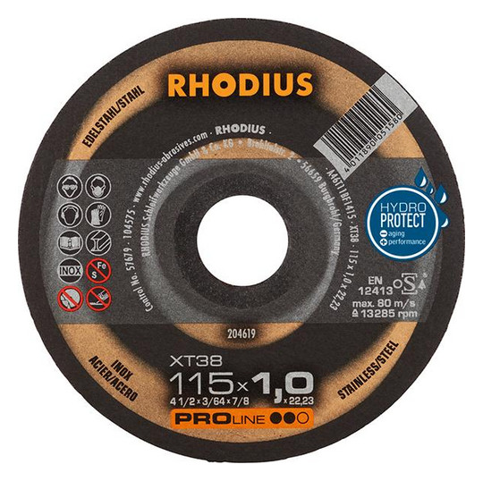 RHODIUS-Trennscheibe XT38 - 115x1,0mm, gerade