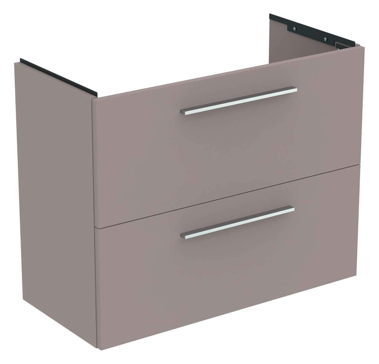 Ideal-Standard Möbel-Waschtischunterschrank i.life S 2 Auszüge, 80 x 37,5 x 63 cm, carbongrau matt