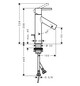 hansgrohe Waschtisch-Einhebelmischer 100 CoolStart Axor Starck Ausladung 103mm, mit Hebelgriff, Zugstangen-Ablaufgarnitur, brushed nickel