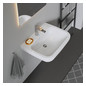 Duravit Waschtisch D-Code 65 x 50 cm, mit Hahnloch, Überlauf, Hahnlochbank, weiß
