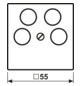 Zentralplatte Sat/TV/Radi AS/A aws 4f Schraubbef ohne