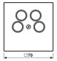Zentralplatte Sat/TV/Radi LS aws 4f Schraubbef ohne