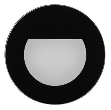 LED-Orientierungsleuchte 2W 3000K 35lm sw Konv 1LED elektr.Trafo IP20 Scheibe