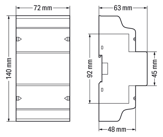Drehstromzähler Vierleit elektr digi 65A geeicht B 5A RS-485 184-276V/N-L S0
