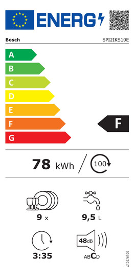 Geschirrspüler F edst integr B448mm 48dB 5prog BestKorb 815mm/m.Pl 9Gedecke