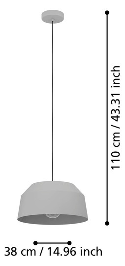 EGLO Hängeleuchte CONTRISA grau   900379 