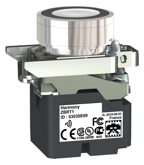Drucktaster 1f ws rnd Ø22,5mm 1S IP30 fl Tastend