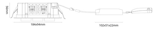 LED-Einbaustrahler 15W JUNISTAR 4000K sw 1130lm Konv 3LEDs Alu IP44 mt