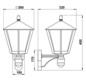 Sensorleuchte 57W HV sw IP44 E27 BWM Ø260x320mm