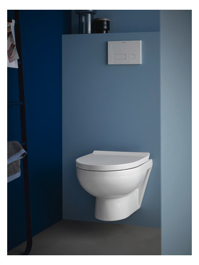 Duravit Wand-WC Set No. 1 mit WC-Sitz, Rimless, weiß