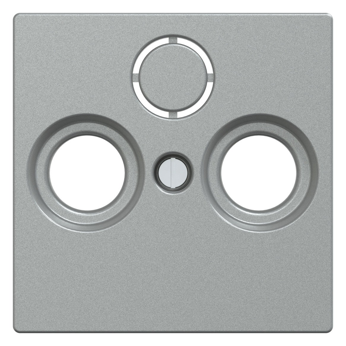Zentralplatte Sat/TV/Radi System M alu Schraubbef 3f
