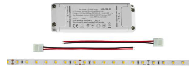 LED-Lichtband 4,8W/m ws 3100K 70Stk/m IP20 DC LED nicht austauschbar 5000mm