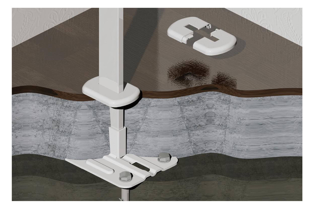 Wemefa Kunststoffrosette Nr. 8703, für Standrohr 35 x 10 mm, weiß, 2-tlg.